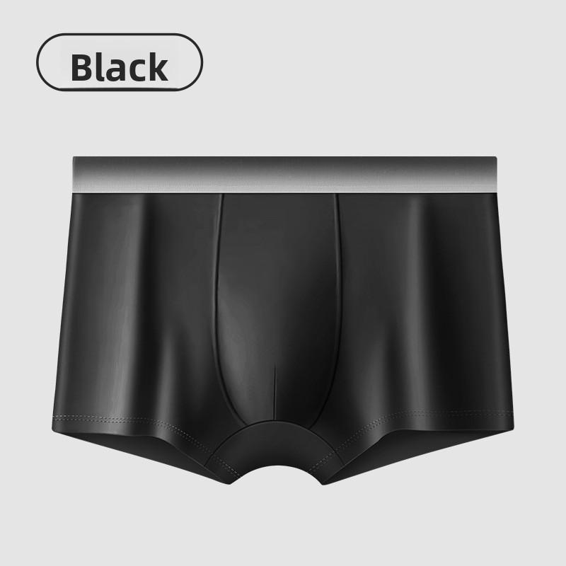 Plus Size Men s Spring Summer 10A Antibacterial Oyster Essence Comfortable Flat Angle Briefs L чёрный