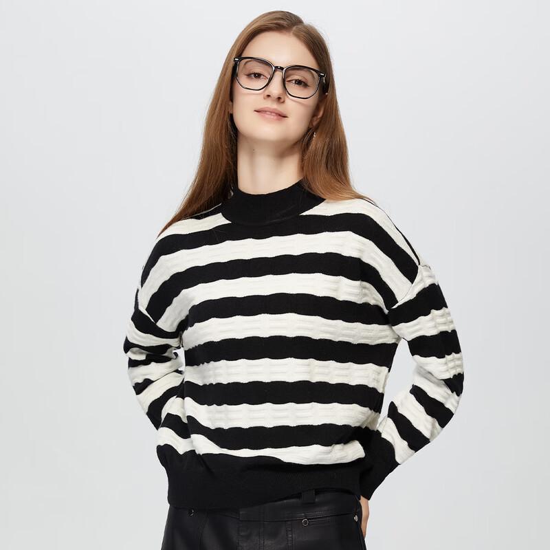 Shetu Women's Winter Striped Pullover Sweater