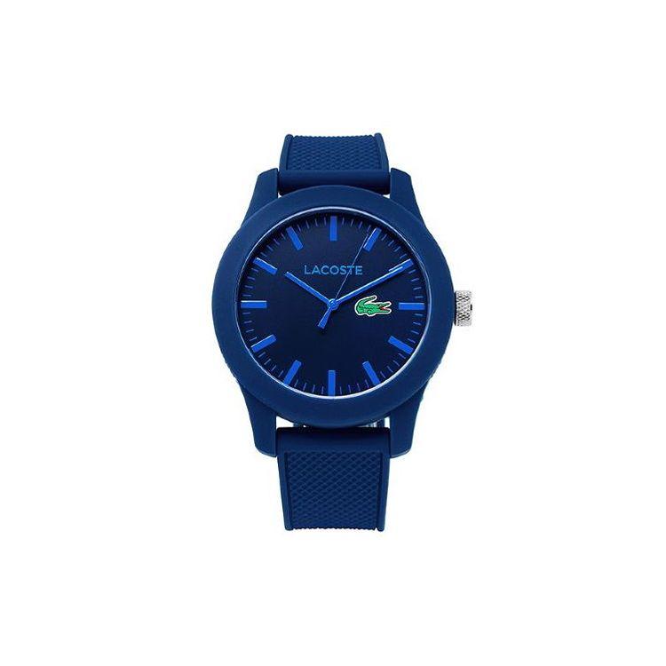 Lacoste 12.12 Series Watch Quartz Movement Silicone Strap 43mm Blue Dial Mens Watch Dark Blue Luminous Hands Logo Men watches 2010765 2010765