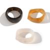 Ingemark Exaggerated Resin Geometric Chunky Bangles for Women On Hand Punk Hip Hop Wide Arm Bracelets Aesthetic Y2K Jewelry Gift