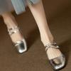 Fashion 2025 New Women's Shoes Luxury Square Toe Ladies Mary Jane Shoes High Quality Double Buckle High Heel Fashion Women Ballet Shoes