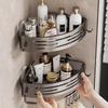 No-Drill Wall-Mounted Shower Corner Storage Rack