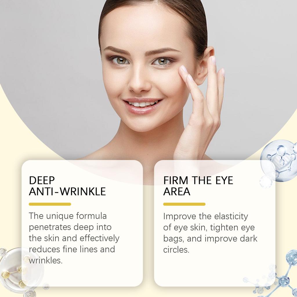 Firming Eye Serum Anti-Wrinkle Fine Lines Smooth Nourish Massage Enhance Elasticity Lightweight Moisturizing Eyes Area Skin Care