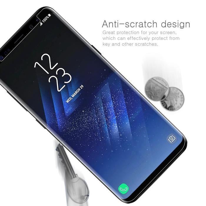 Pour Samsung Galaxy S9, [Verre Trempé Premium] Ultra Mince [0.26 mm] Clarté Clair Film de Protection Écran Pour Samsung Galaxy S9