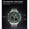 Naviforce Luxus-Mode-Herren-Armbanduhr, multifunktional, Dual-Display, Edelstahl, Quarzuhren