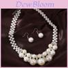 Artificial Pearl Necklace For Women With Multilayer Resin Pendant Elegant Vintage Jewelry