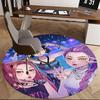1 Stück Anime-Design Runder Teppich - Bürostuhlmatte, Rutschfester Teppich für Heimdekoration, Wohnzimmer, Schlafzimmer, Spielzimmer