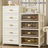 Storage Cabinet Strong Load-Bearing Heavy Duty Storage Organizer with Pulley Design Bedroom Living Room Decor