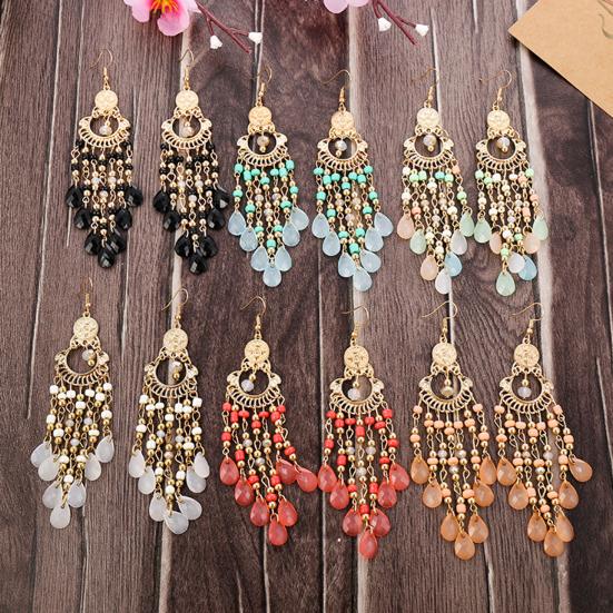 Krásné závěsné náušnice Antialergické korálky Vynikající