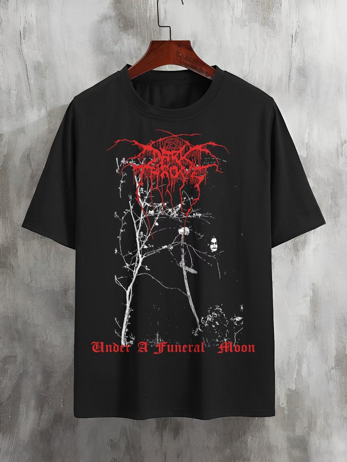 Darkthrone BAND Under A Funeral Moon T Shirt Full Size MI161 M