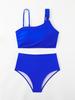 2024 Women's Solid Color Split Bikini - Stylish & Trendy Swimsuit