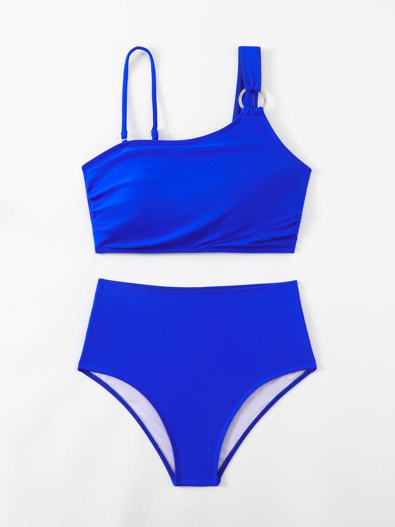 2024 Women's Solid Color Split Bikini - Stylish & Trendy Swimsuit