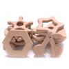 5Pcs Baby Animal Beech Wood Teething Rodent Flowers Clouds Tiny Rod Wooden Teether For Baby Pacifier Chain Pendant Chew Toys