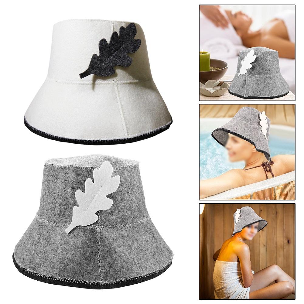 Felt Sauna Cap for Securing Hair during Bathing Breathable and Lightweight