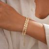Diamond-encrusted square splicing bracelet retro geometric jewelry