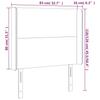 Zagłówek Do Łóżka Z Led Kremowy 83X16X118/128 Cm Sztuczna Skóra