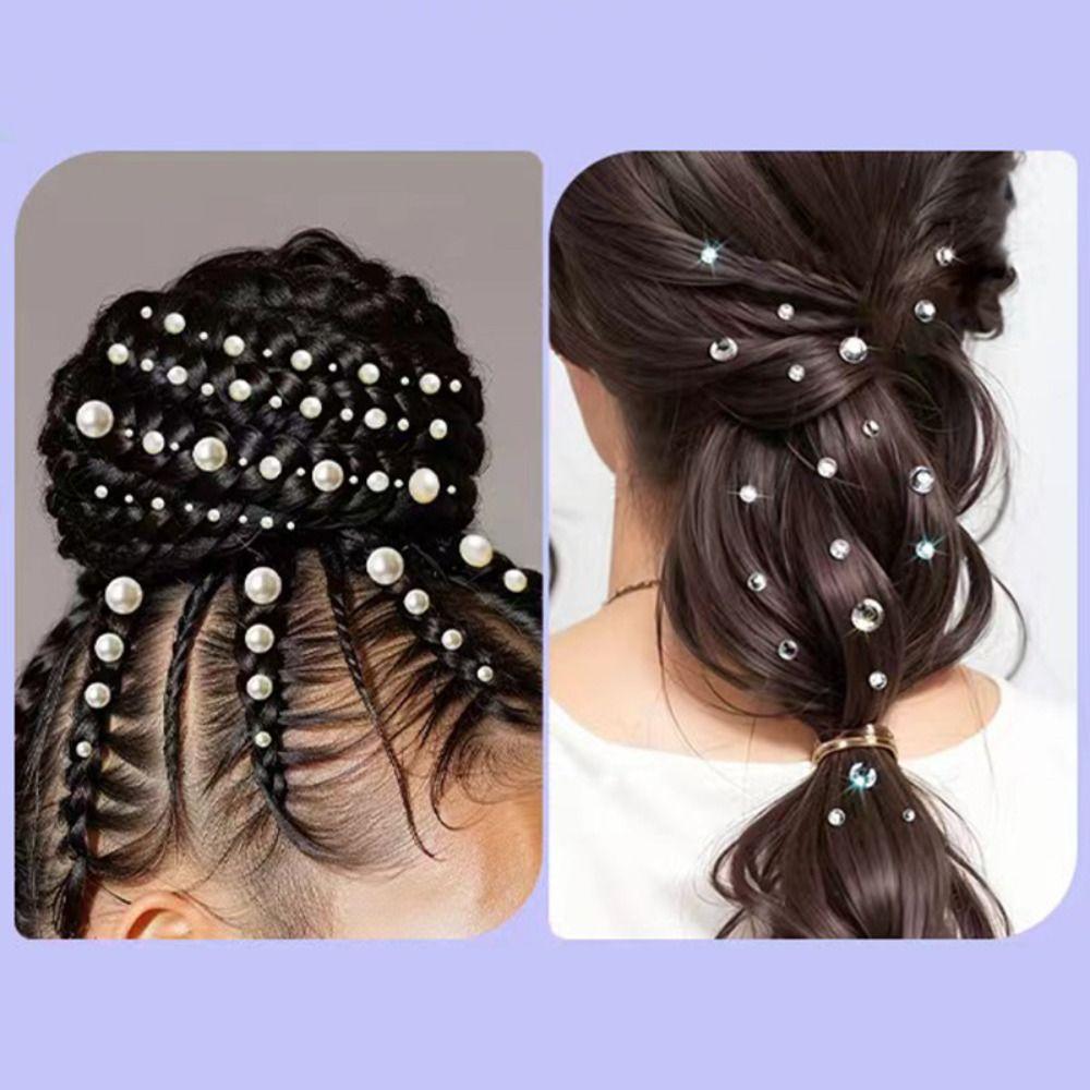 Self Adhesive Flatback Pearl Stickers Limitation Pearls Eyebrow Eyeshadow Decals Hair Face Makeup