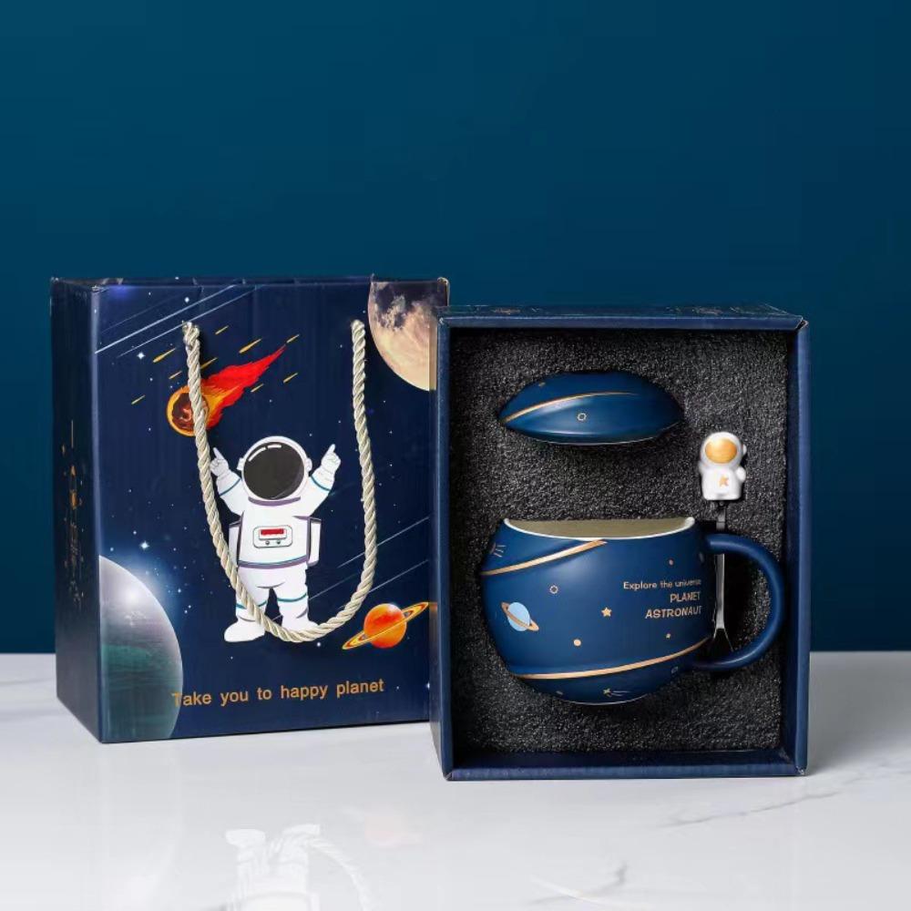 Kreativní hrnek Planeta Vysoce přesný keramický hrnek Hrnek pro pár Hrnek na vodu Astronaut Hrnek Vesmír Suvenýr Dárek Domov
