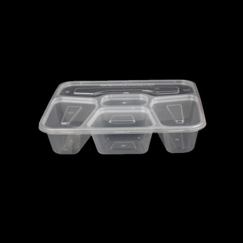 Disposable Transparent 5-Compartment Meal Boxes