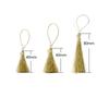 30pcs Gold Silver Color Tassels Polyester Silk Fringes with Cord Loop For DIY Handmade Bookmark Keychain Jewelry Decor Materials