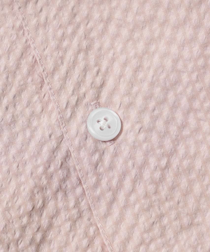 FRIZMWORKS Open Collar Solid Seersucker Shirt _ Light Pink