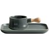 Japanese Breakfast Plate Creative One Person Food Ceramic Bowl Plate Household Handle Bowl Sweet Bowl Western Plate Tableware Set