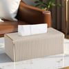 Elegant Striped Plastic Tissue Box