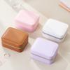 Zipper Earring Ring Holder Case Solid Color Jewelry Case Portable Jewelry Storage Box  Travel