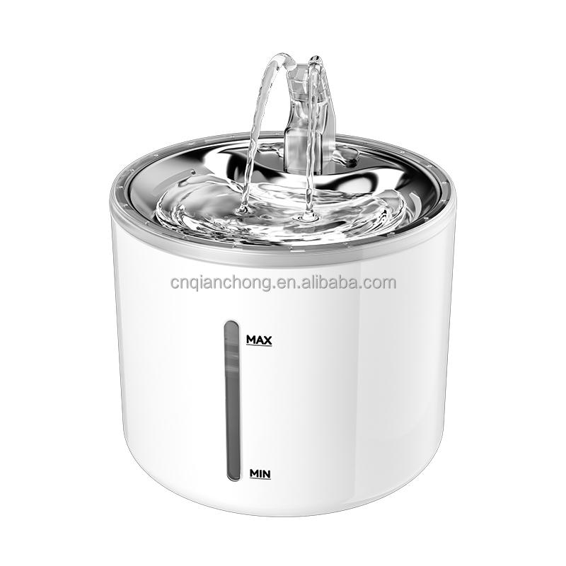 Pet Stainless Steel Intelligent Automatic Circulation Pet Water Dispenser  Cat Water Feeder Tableware Supplies Bowls Feeders синий