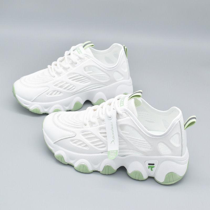 Women's Mesh Breathable Shoes Summer High on Platform Ladies Footwear Green Stylish Daily Routine Deals 39 Light Aesthetic Offer
