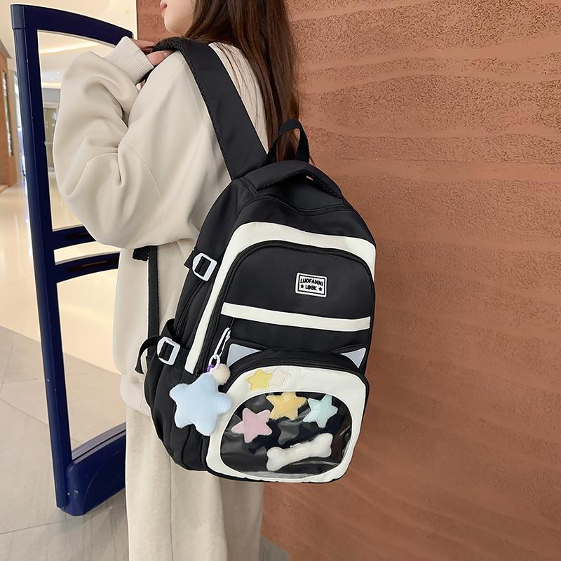 Mochila Escolar de Dibujos Animados para Mujer de Gran Capacidad para Estudiante de Secundaria