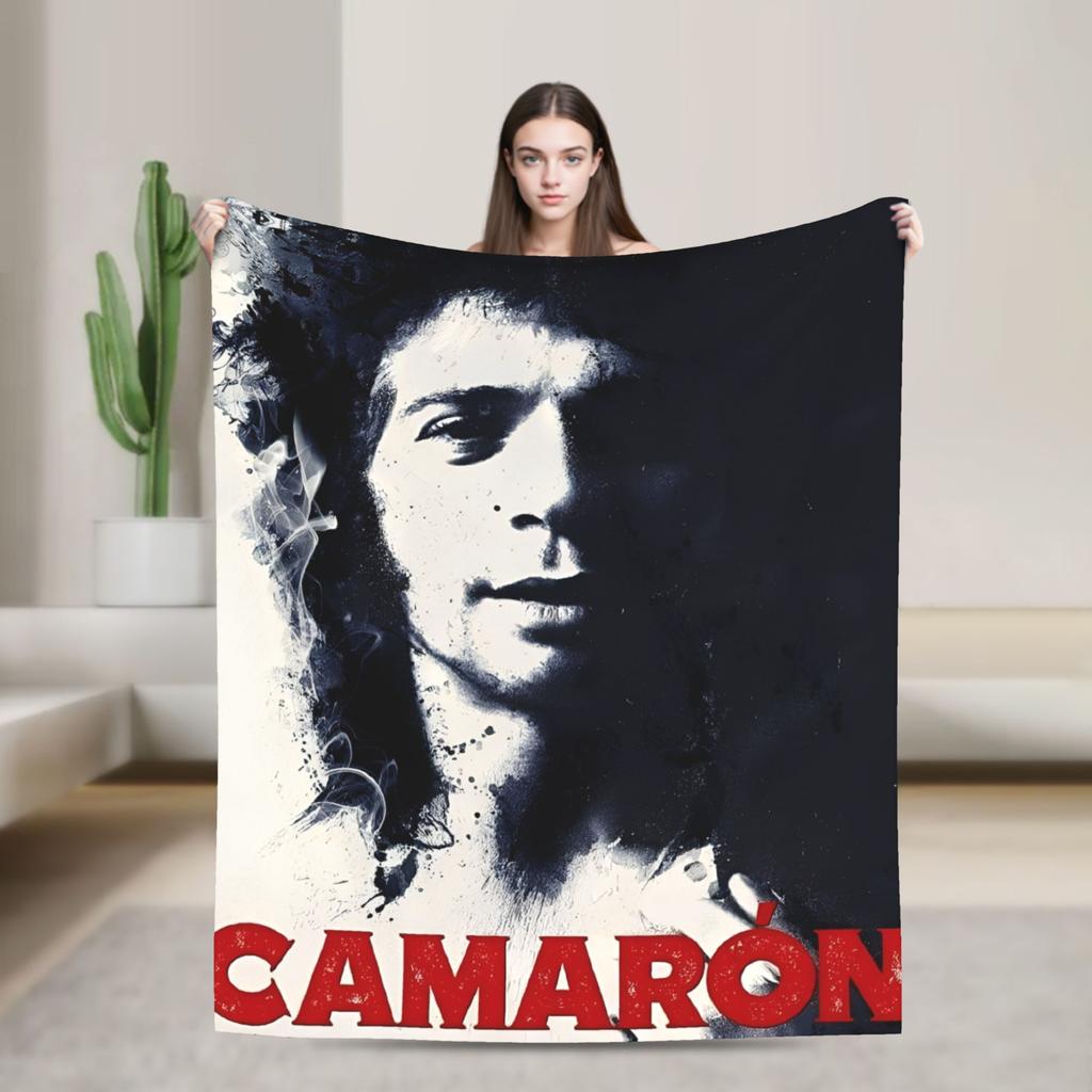Camarons De La Isla Flamenco Sänger Wolle Mode Decke Musik Rock Lustiger Überwurf Mode Decke für Zuhause 125*100cm Ultra-Weich