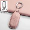 Car Key Case Cover Shell Fob for Leapmotor T03 S01 C11 for 2023-2025 Leapmotor C01 T03 S01 C11 Leap Motor PU Leather Keyring