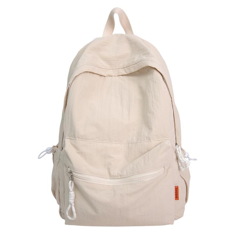 Travel Backpack Schoolbag Girl High School Student Korean Style Travel Solid Color Junior High School Commuting Backpack