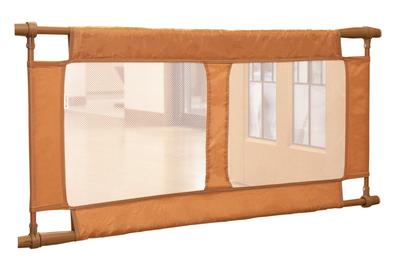 GREEN LIFE Baby Fence Medium, 90-130cm Wide X 4.3cm Deep X 60cm High, Fits Any Doorway, RBF-MY(BR)
