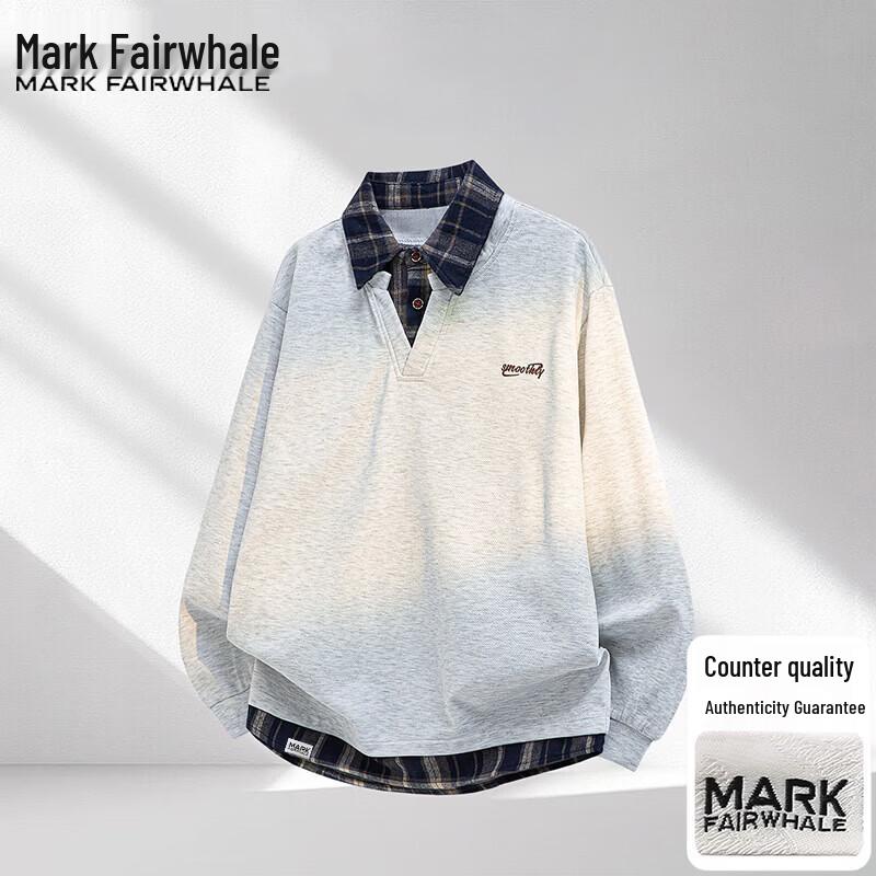 Mark Fairwhale Men's Faux Two-Piece Long Sleeve T-Shirt
