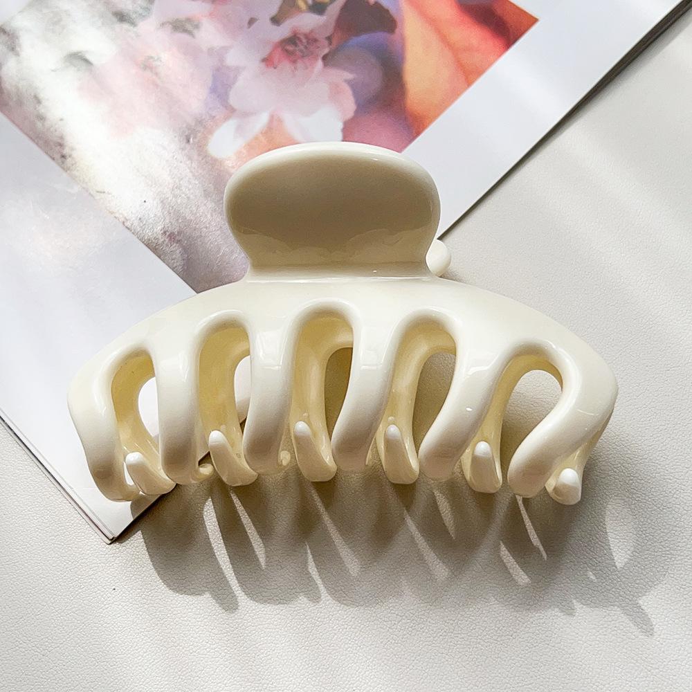 New Trendy ABS Colored Pumpkin Hair Claw High End Shark Clip Ins Fashion Hair Clip For Thick Hair Styling Hair Accessories