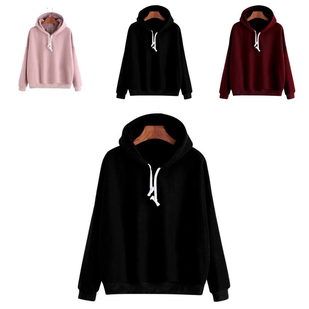 Trendy Men Women Pullover Hoodie Versatile Solid Color Casual Sweatshirt For Everyday Wear