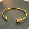 Cross-Border New Arrival Frosted Butterfly Bracelet Female Ins Style Fashion Minimalist Butterfly Open-End Bracelet Elegant Couples Bracelet