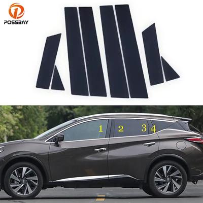 8 Teile/satz Auto Säulen Beiträge Glänzend Klavier Schwarz für Nissan Murano 2015-2022 Tür Fenster Form Abdeckung Aufkleber