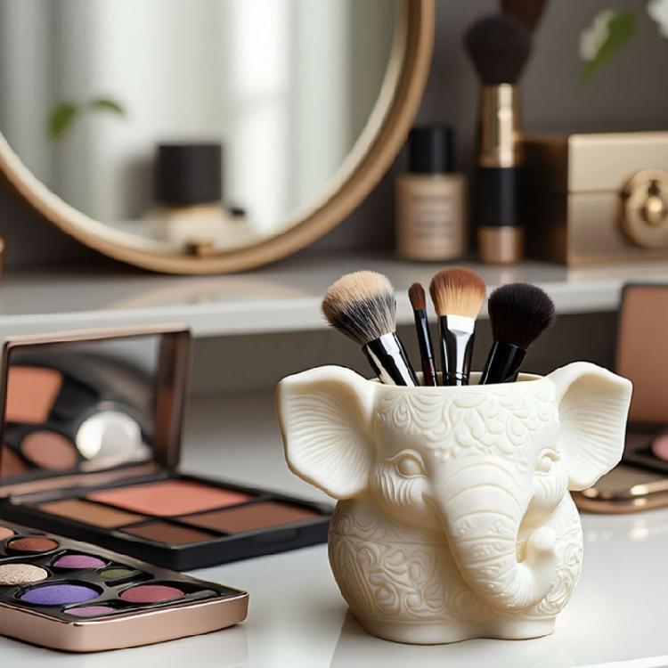 Multifunktionale Elefanten-Silikonform für Harz-Betonguss, dekorative Sukkulenten-Pflanzgefäße und Schmuck-Displays