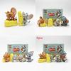 Tom And Jerry Blind Box Abs Figurines Holding Food Mini Models For Car Desktop Decoration Collectors