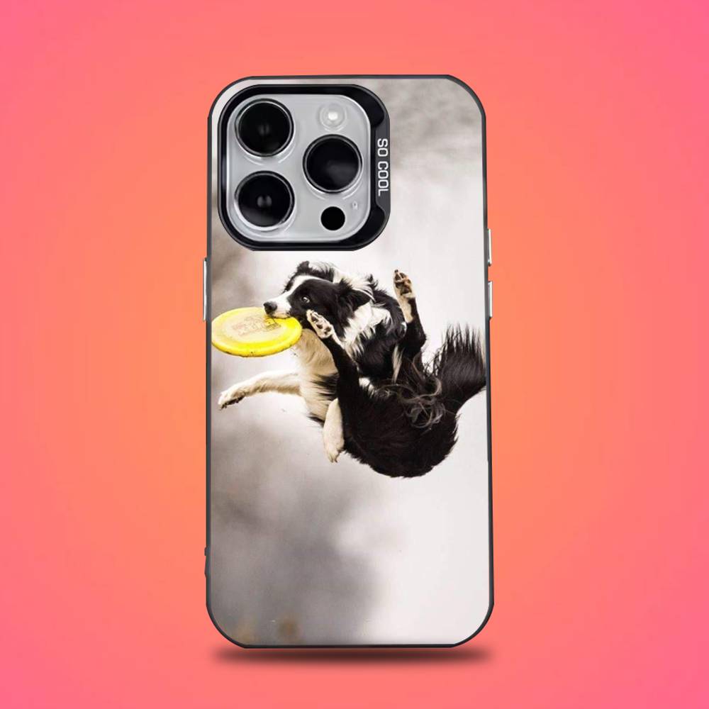 Border Collie Dog Phone Case For iPhone 16,15,14,13,12,11,Pro,Max,Plus,Mini,XS,SE Anti Fall Black Matte Hard Bumper