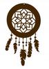 Ł4 Dream Catcher Pendant Ornament Openwork Decor Brown