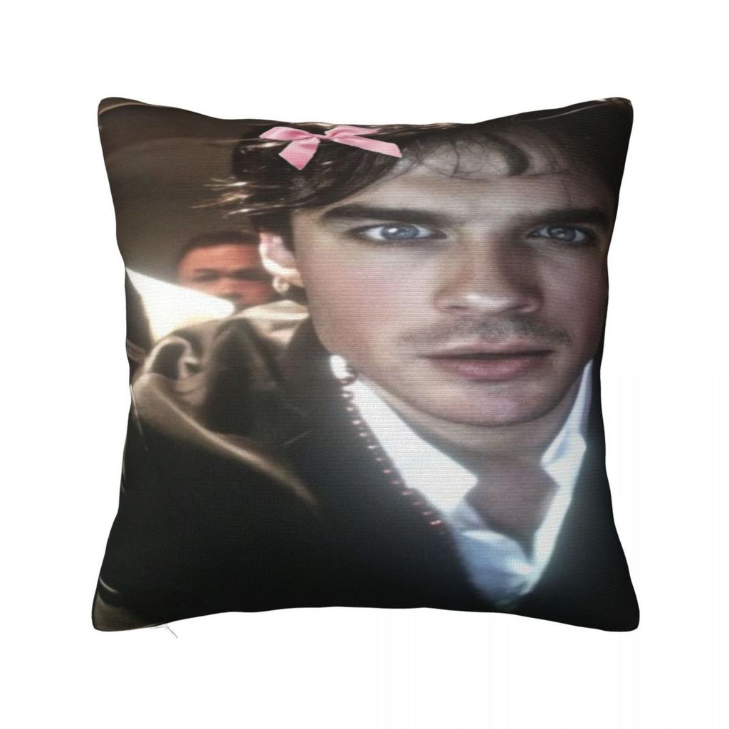 Warm Home Damon Salvatoredecoration Pillowcase Merch Pillow Cover Zipper Multiple Sizes