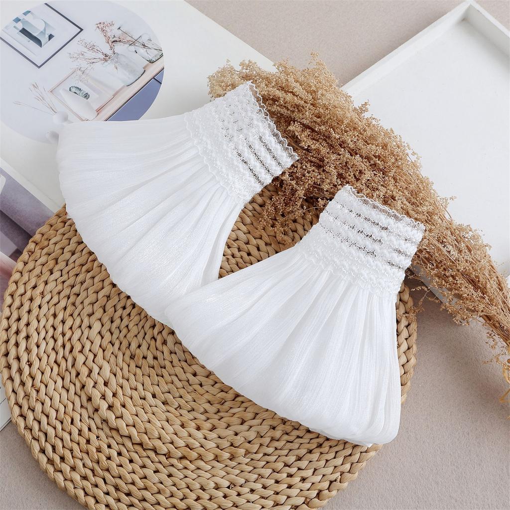 Elegant Tulle Decorative False Sleeves Detachable Wrist Cuffs Sweaters Dress Shirt Accessories Elastic Hand Cuffs
