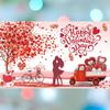 110cmx180cm Red Love Heart Dating Background Happy Valentine's Day Banner  Home Party Decor
