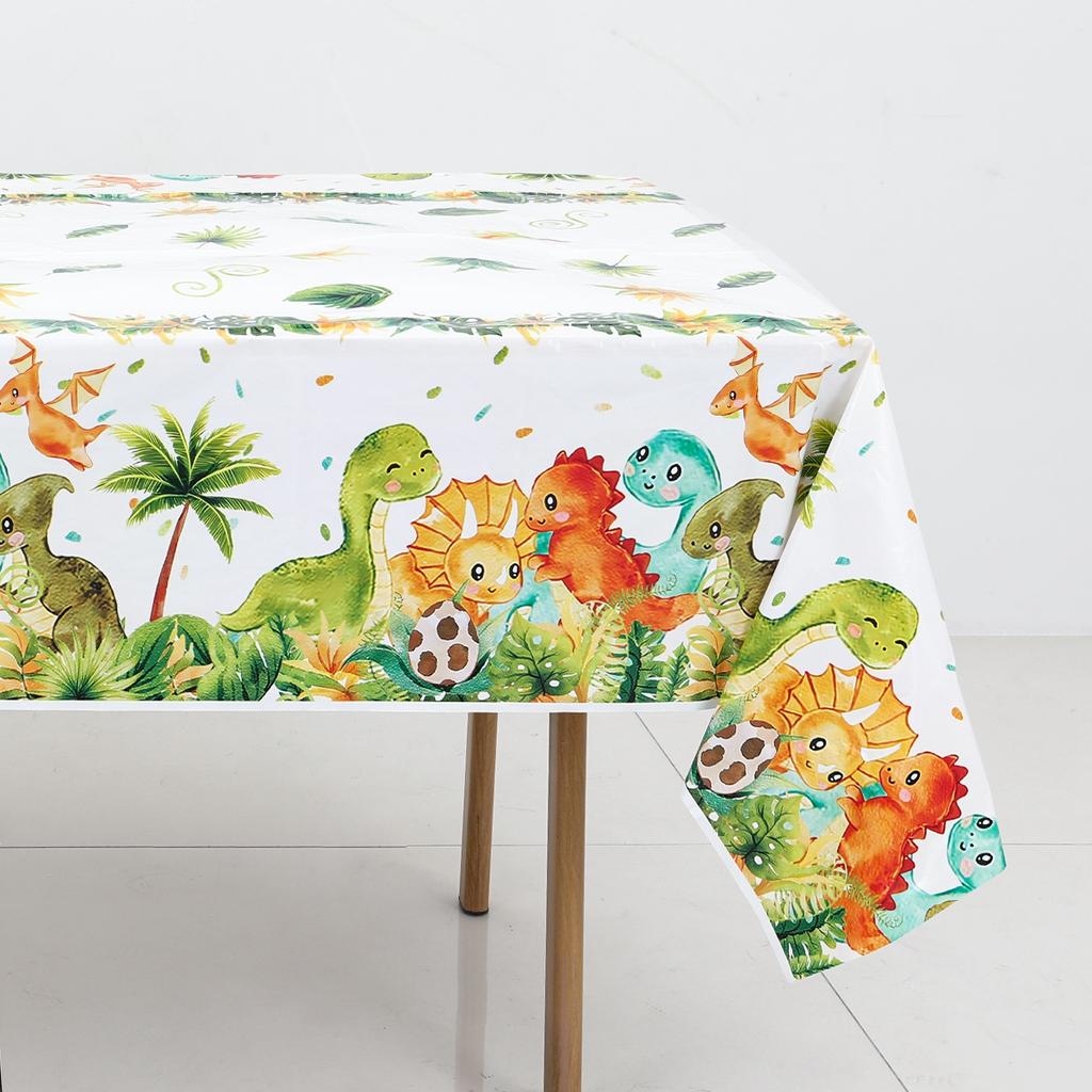 Dinosaur Birthday Disposable Tablecloth Birthday Party Decor Kids Boy Baby Shower Jungle Dino Party Table Cover Supplies Favors