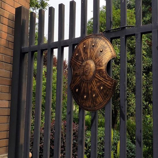 Troy Trojan War Shield Ancient Greek Shield for Knight Soldier Warrior Battle Play Halloween Cosplay LARP Home Office Bar Lobby Wall Decoration