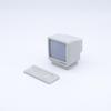 1/3 Sets 1:12/1:18 Dollhouse Mini Retro Desktop Computer Model Toys Miniature Home Scene Ornament Doll House Accessories